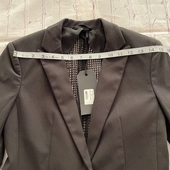 rag & bone Edgy Black Mesh Back Blazer Statement Structured Modern Power Suiting - Picture 11 of 15